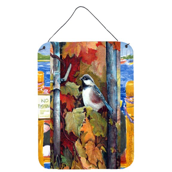Fence Sitter Chickadee Wall or Door Hanging Prints