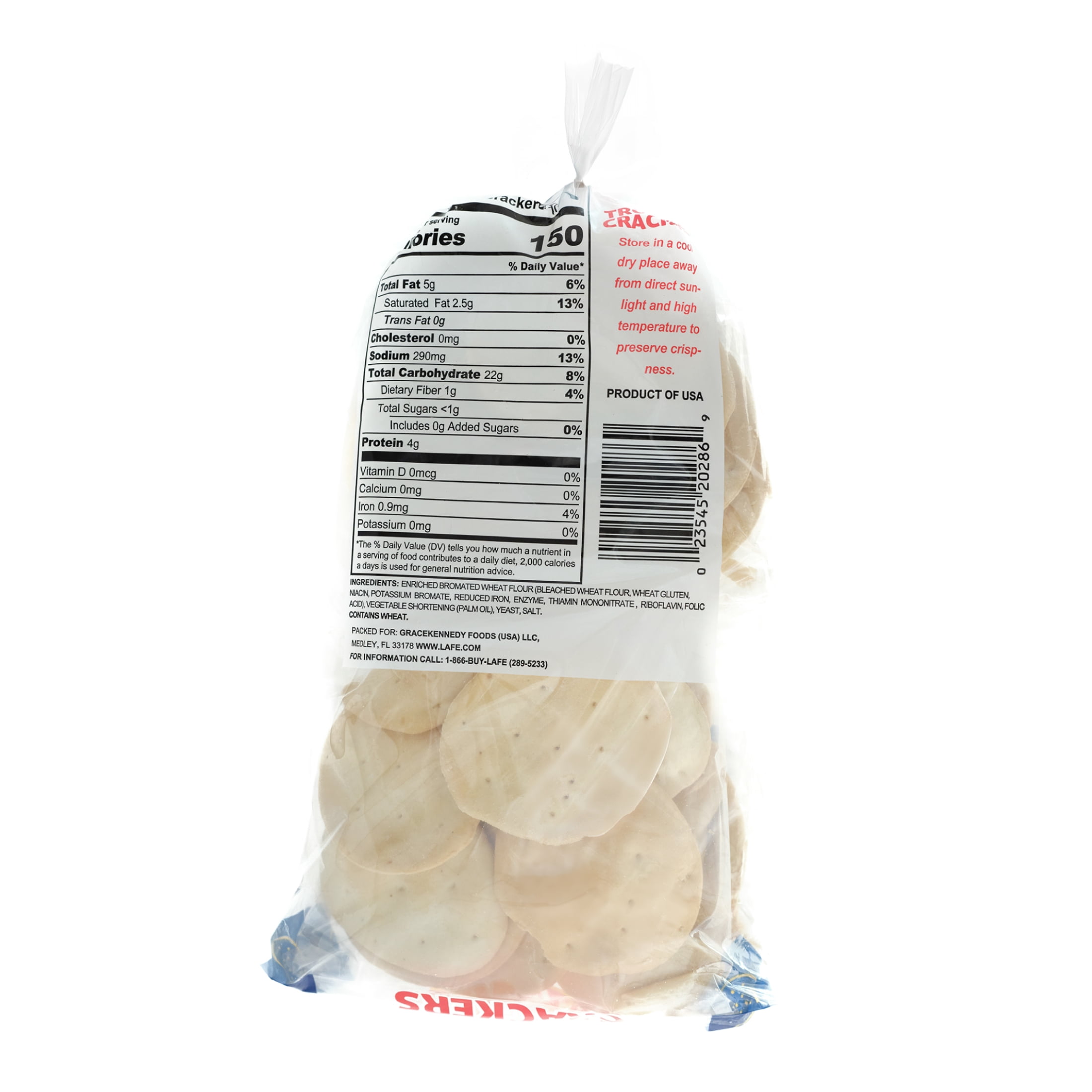 La Fe Tropical Crackers, Tropical Flavor, 3 oz Bag, Snack Crackers