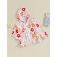 thumbnail image 3 of Diconna Veste à Capuche d'Automne pour Fille, Imprimé Floral, Fermeture Éclair devant, Manteau à Manches Longues, Chandail, 3 of 8