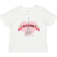 thumbnail image 3 of Inktastic Paris Oo-la-la with Eiffel Tower and Flowers in Pink Heart Boys or Girls Baby T-Shirt, 3 of 5