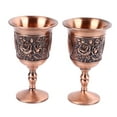 thumbnail image 2 of Vintage Metal Wine Glass, Embossed Decorative Retro Metal Goblets With Premium Material, Widely Applicable, And Elegant Design, 2 of 8