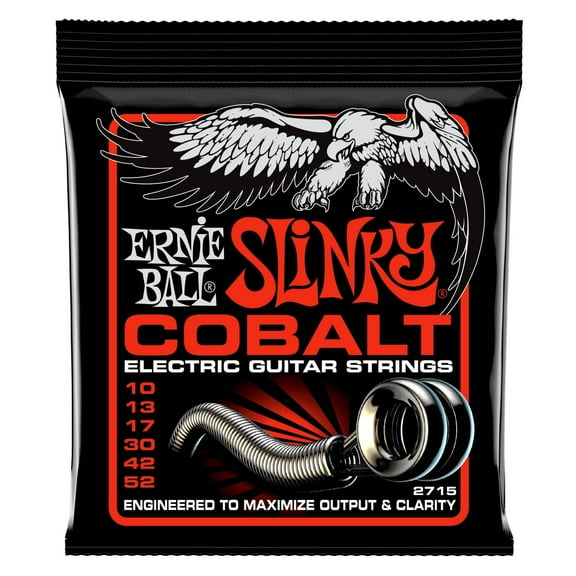 Ernie Ball Cobalt Skinny Top Heavy Bottom Slinky Electric Guitar Strings (10-52)