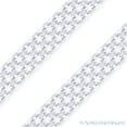 thumbnail image 2 of 6mm 2-Row Bismark / Bizmark Link Italian Chain Bracelet in .925 Sterling Silver, 2 of 2