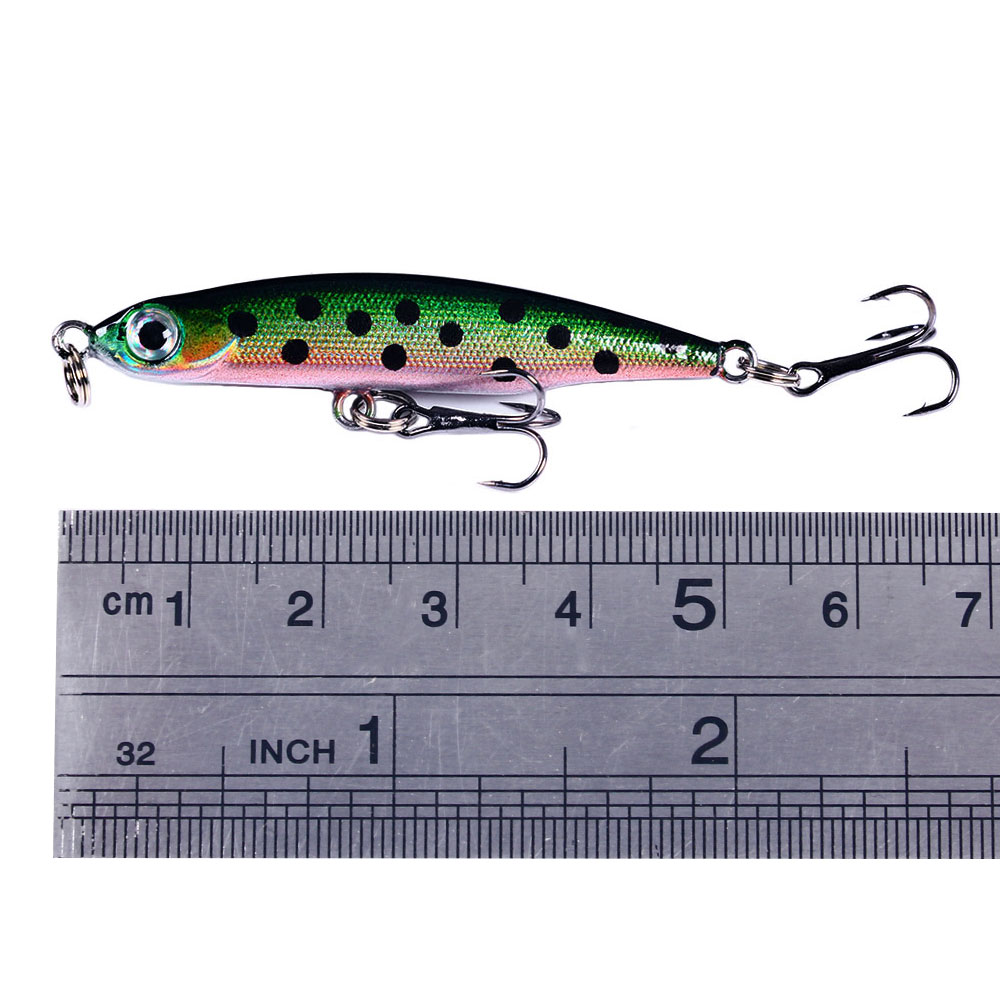 HENGJIA 8PCS Fishing Lures for Bass Pencil Plopper Bass Lures Topwater Minnow Lure Hard Baits Freshwater or Saltwater, 1.97in/0.12oz