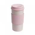 thumbnail image 1 of PENGXIANG Tasse à Café en Blé Durable Tasse à Café Étanche Tasses avec Couvercle en Silicone Tasse à Café Réutilisable Tasse à Thé Maison Extérieur Voyage Tasse Isolée, 1 of 6