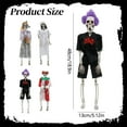 thumbnail image 3 of Decorations Skeleton Clown Halloween Hanging Skeleton Props Skeleton Figures With Dress House Halloween 18.9 Inch, 3 of 9