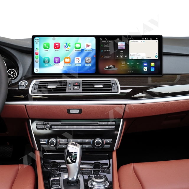 ZWNAV Dual 9.1 inch Screen Car Radio For BMW 5 Series GT 2011-2017 CIC Android 15 Multimedia Player GPS Navigation Auto DSP Stereo Host