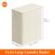 thumbnail image 5 of Cesto de ropa Lifewit Triple con tapa y 3 bolsas, 160 L, color blanco, 5 of 6