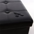 thumbnail image 4 of O'Force Foldable PU Leather Footstool and Storage Black 76*38*38cm, 4 of 6
