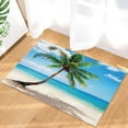 thumbnail image 3 of Coconut Palm Tree Doormats Tropical Plant Summer Beach Hawaii Welcome Entrance Front Door Rug Outdoors/Indoor/Bathroom/Kitchen/Bedroom/Entryway Floor Mats,Non-Slip Low-Profile Carpet, 3 of 5