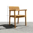 thumbnail image 3 of Riva 5-Piece Rectangular Teak Outdoor Dining Set with Stacking Armchairs, 3 of 10