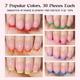 thumbnail image 2 of Press On Nails Beetles Summer, 210 unidades, 7 colores, cuadrados cortos, 2 of 7