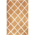 thumbnail image 1 of Affinitylinens TRELLIS-5X8-BGE 5 x 8 ft. Soft and Cozy Trellis Shag Area Rugs - Beige, 1 of 1