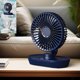 thumbnail image 1 of Ventilador de sobremesa USB con pantalla LED - ajustable de 5 velocidades, cabeza giratoria a 90°, ventilador portátil de oficina y dormitorio, blanco o morado, 1 of 8