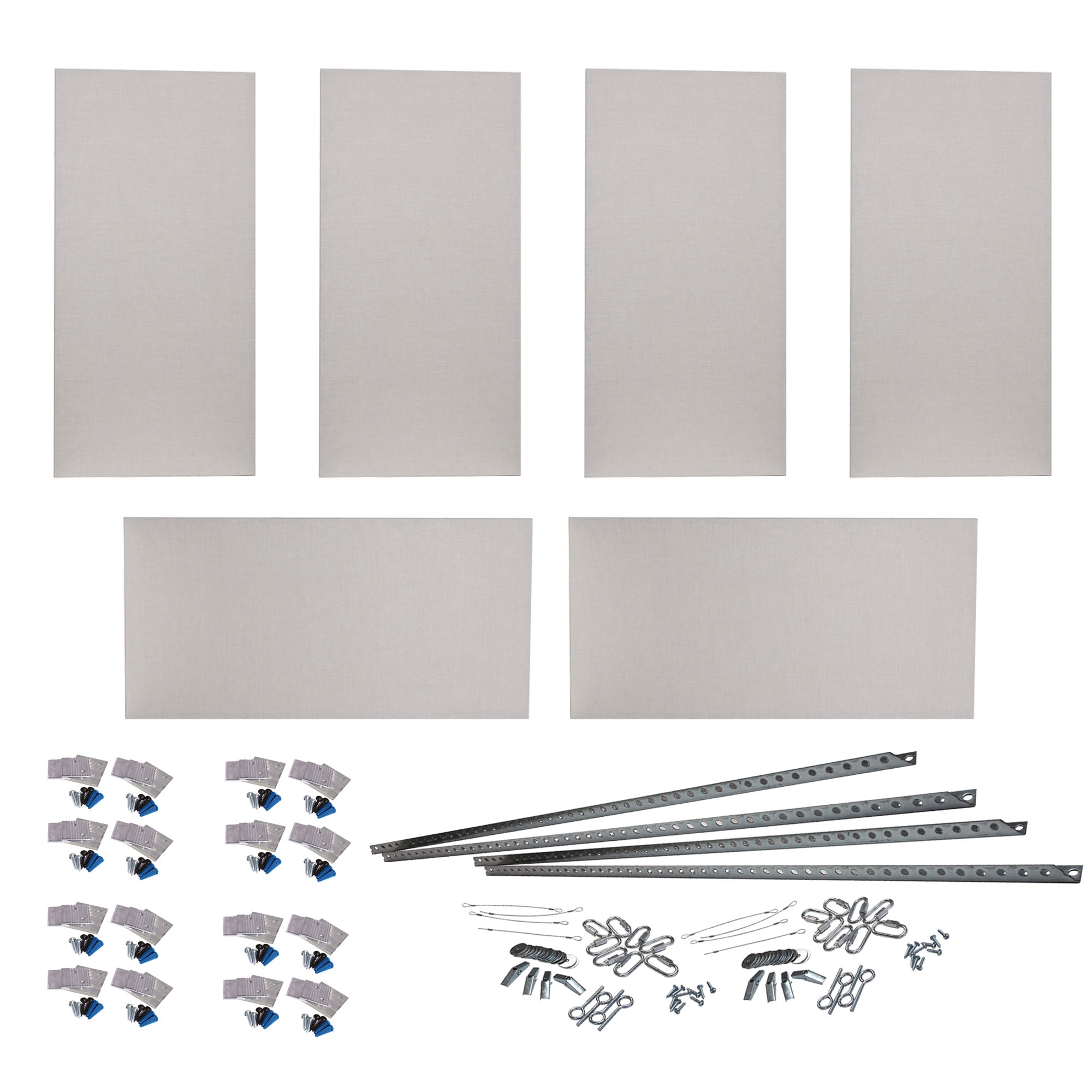 ATS Acoustics Home Office Residential Acoustic Treatment Room Kit Sound Absorbing Acoustic Panel 6 Pack for 50-100 Sq Ft (Linen)
