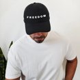 thumbnail image 5 of Classic Freedom Print Baseball Cap for Men/Women - Adjustable Strap, Breathable Cotton, Daily Outdoor Sun Protection Hat, 5 of 7