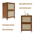 thumbnail image 5 of Miumaeov Bamboo Nightstand 2 Drawers Bedroom Furniture Bedside Cabinet Rattan Pattern End Table Sofa Side Table, 5 of 24