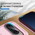 thumbnail image 5 of KOMI for Google Pixel 9 Pro Case, [Shockproof] Military Grade Proof Protection [Fall Prevention] [Anti Fingerprint ] Rugged Protective Phone Case Cover for Google Pixel, Pink+Hot Pink, 5 of 5