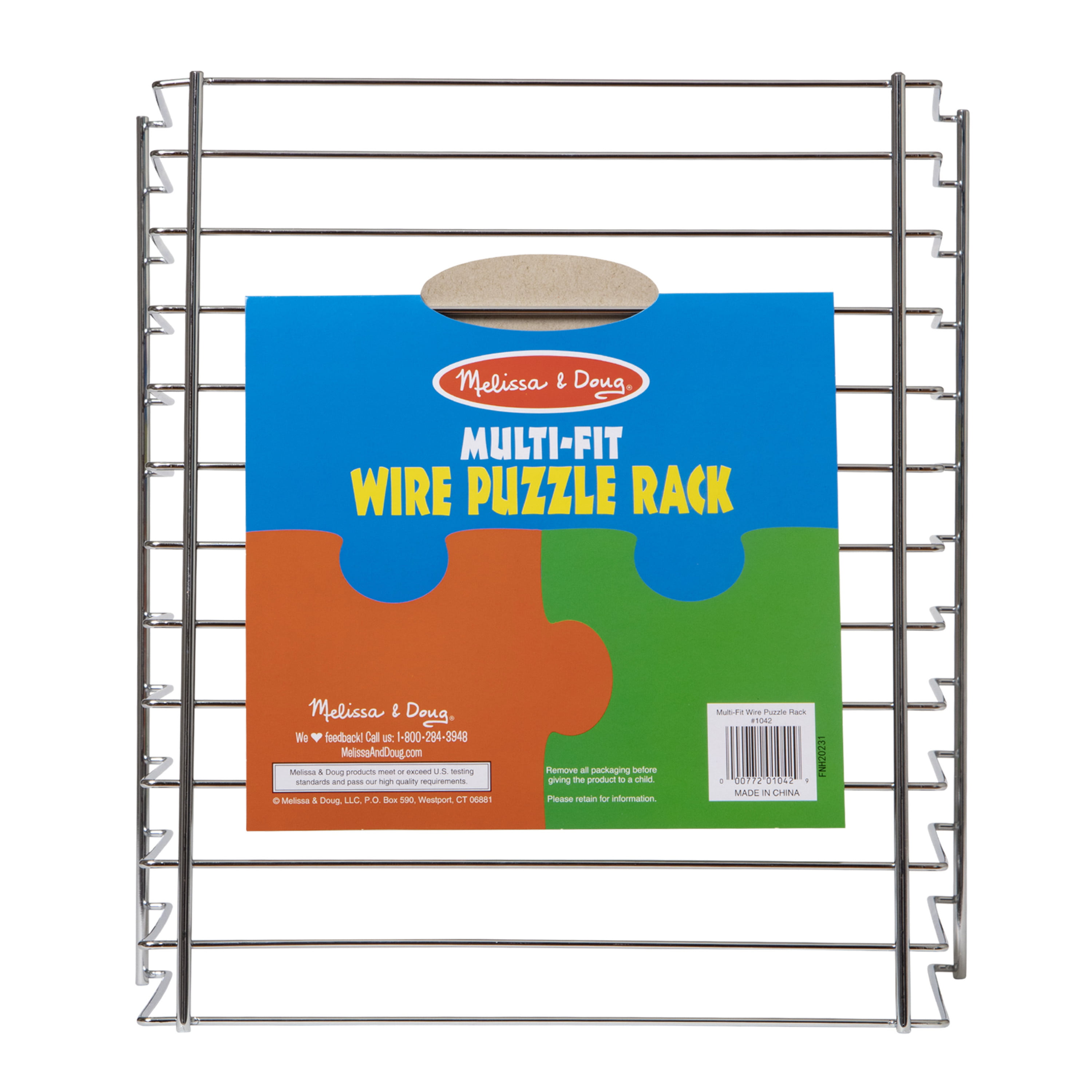 Melissa & Doug Deluxe Metal Wire Puzzle Storage Rack For 12 Small And Large  Puzzles : Target