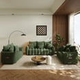 thumbnail image 7 of Wiilayok 56" Modern Loveseat Small Sofa,Teddy 2 Seater Sofa Couch with Back Cushions,Tufted Single Sofa Accent Chair for Small Spaces Living Room Bedroom Studio Office,Olive Green, 7 of 7