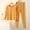 Yellow, variant on Women's Plus Size Winter Velvet Pajama Set with Double-Sided Warm Fabric Round Neck Long Sleeve Design