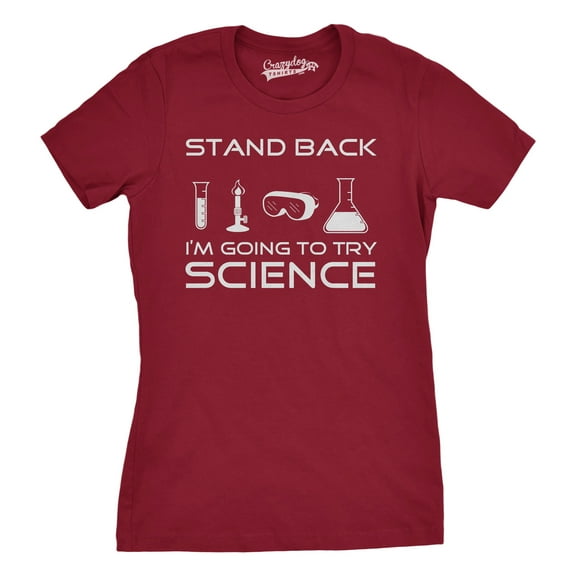 Womens Stand Back Science Funny Shirts Cool Humorous Nerdy T shirts for Geeks Womens Graphic Tees