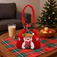 thumbnail image 1 of Uklsqma Christmas Velvet Gift Bag | Multicolor Nylon Drawstring Christmas Eve Gift Box | Reusable Holiday Packaging with Bow Accent | Decorative Xmas Produce Bag for Gifts & Festive Decor, 1 of 6