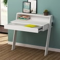 thumbnail image 3 of JV Home Cowork Collection Home Office Desk with Drawer Small Floating Office Table for Study, Work, Lapting, Writing, Workstation (White), 3 of 6