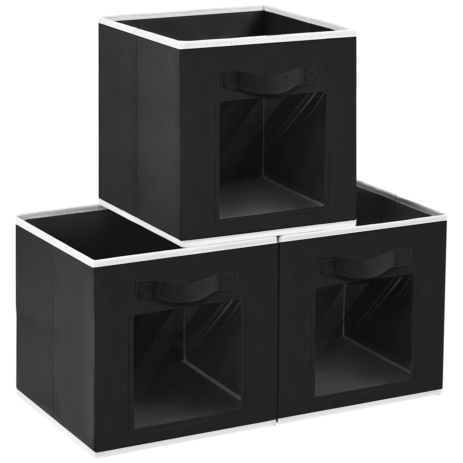 Homsorout Cube Storage Bins, Closet Storage Cubes with Window, Fabric Baskets for Organizing