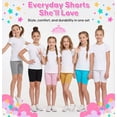 thumbnail image 4 of MISS POPULAR Girls Biker Shorts 6-Pack – Soft Cotton Polyester Blend Active Shorts with Elastic Waistband – Comfortable Stretch Shorts for Dance, Gymnastics, School & Play (Sizes 4–16), 4 of 7