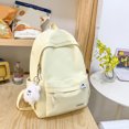 thumbnail image 1 of Mochila escolar informal Mochila de nailon Mochila estilo preppy con varios bolsillos (Amarillo) Sywqhk Para Estrenar, 1 of 8