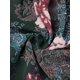 thumbnail image 5 of Vestido Mini de Manga Larga Floral para Mujer INSPIRE CHIC con Cuello Fruncido y Volantes de Chifón, Vestido Casual Verde Oscuro M, 5 of 6
