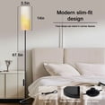 thumbnail image 2 of Modern Standing Floor Lamp Beautiful watercolor style Dimmable Metal Pole Lamp with Linen Lampshade for Living Room LED Bulb Included, 2 of 8