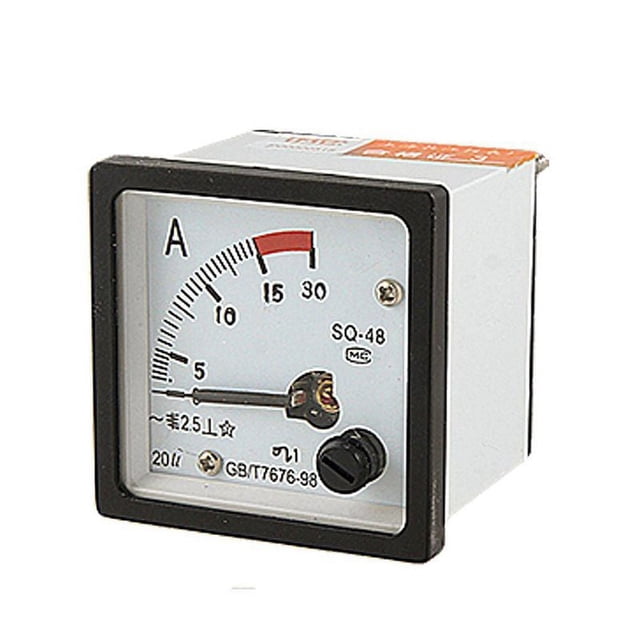 Medidor de corriente CA analógico SQ48, amperímetro, calibre 0-15 A, blanco y negro