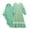 Green, variant on Girls Muslim Abaya Dress Long Sleeve Floral Prayer Dress with Hijab Long Sleeve Kaftan Dress Size 0-10 Years