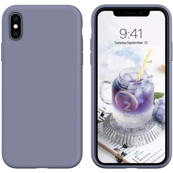 Case Compatible With Iphone Xs Max Case,Iphone Xs Max Phone Case Liquid Silicone Gel Rubber Slim Soft Cover Microfiber Lining Cushion Shockproof Protective Case For Iphone 10 Xs Max Case,Gra[L2017]
