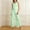Green, variant on Women's 2 Piece Lace Outfit – Floral Hollow Out Vest and Wide Leg Pants – Lapel Sleeveless Crop Top Set for Summer – Sizes S-XXXL