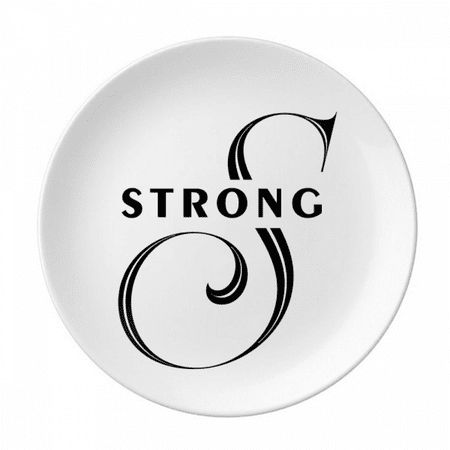 

Letter Expression Stone Plate Decorative Porcelain Salver Tableware Dinner Dish
