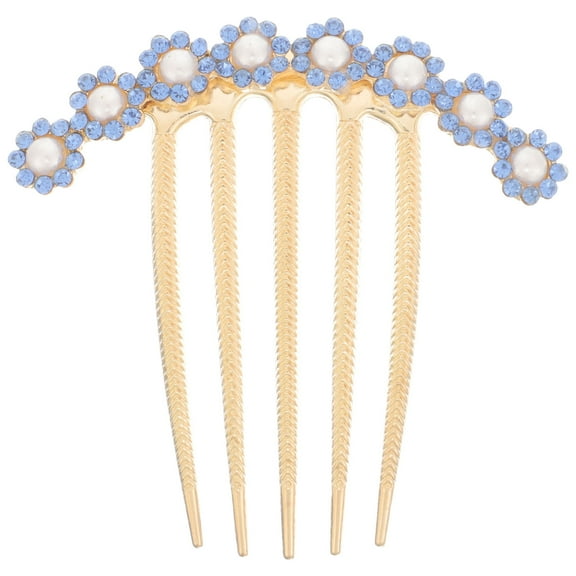 WRITWAA Blue Rhinestone and Hair Side Comb for Women's Decorative Hair Clip 3.5 inches