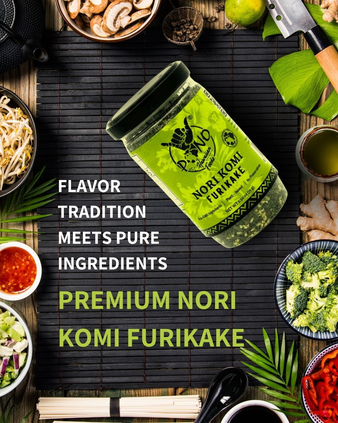 Pono Hawaiian Premium - Nori Komi Furikake - Japanese Rice Topping