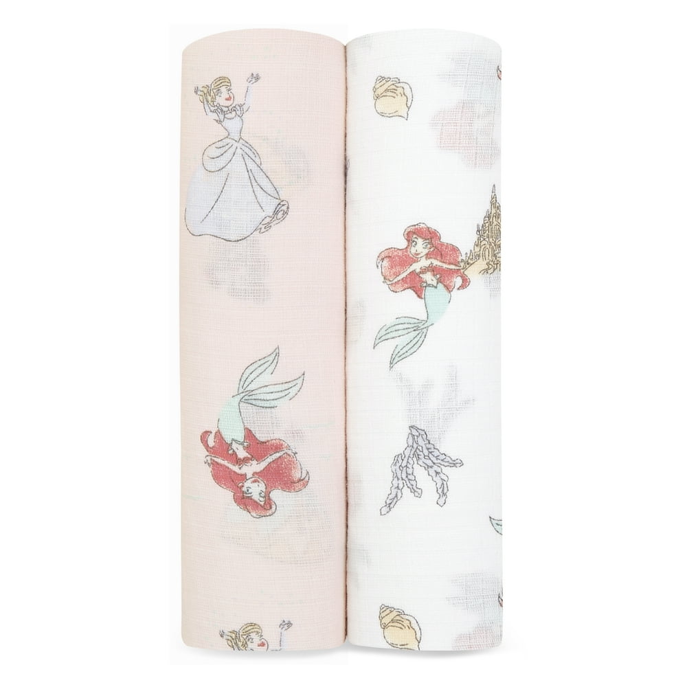 NEW! aden + anais™ essentials 2pk muslin swaddles, Disney Princess