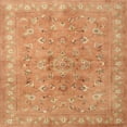 thumbnail image 1 of Ahgly Company Machine Washable Indoor Square Traditional Pumpkin Orange Area Rugs, 5' Square, 1 of 7