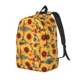 thumbnail image 1 of Disketp Colorful Bohemian Sunflower print Canvas Backpack Lightweight Travel Daypack Student Rucksack Laptop Backpack-, 1 of 5