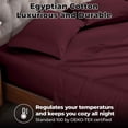 thumbnail image 4 of Superior Egyptian Cotton 400 Thread Count Pillowcases, Set of 2, King, Plum, 4 of 5