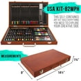 thumbnail image 4 of U.S. Art Supply 102-Piece Deluxe Art Creativity Set with Wooden Case - Artist Painting, Sketching and Drawing Set, 24 Watercolor Paint Colors, 17 Brushes, 24 Colored Pencils, Sketch & Painting Pads, 4 of 8