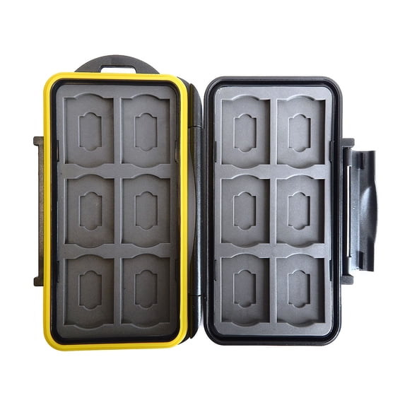 JJC MC-SDMSD24 Rugged Waterproof Memory Card Case (12x SD + 12x microSD)
