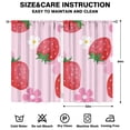 thumbnail image 2 of Nursery Curtains Boys Girls Kids Red Strawberry Fruits Print Pattern Window Drapes for Living Bedroom Playroom Room Decor Rod Pocket 52x84 Inch 2 Panels, 2 of 2
