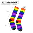 thumbnail image 3 of Pride Rainbow Flag Compression Socks for Women Men Circulation Graduated Supports Socks for Running Athletic Sports, 3 of 8