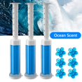 thumbnail image 1 of 3Pcs Toilet Cleaner Gel  Flower Fragrant Toilet Cleaning Detergent Gel Aromatherapy Toilet Gel Helps Prevent Limescale  Strong Cleaning Power Natural Fragrance Deodorant for Home  Lemon, 1 of 10