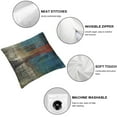 thumbnail image 6 of Acheng Set of 2 Throw Pillow Covers Vintage Abstract Teal White and Blue Messy Rust Painting Decorative Pillow Cases Home Decor Standard Square Pillowcases 12x12in, 6 of 7